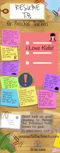 Preschool Teacher Resume Infographic - TicTacTeach