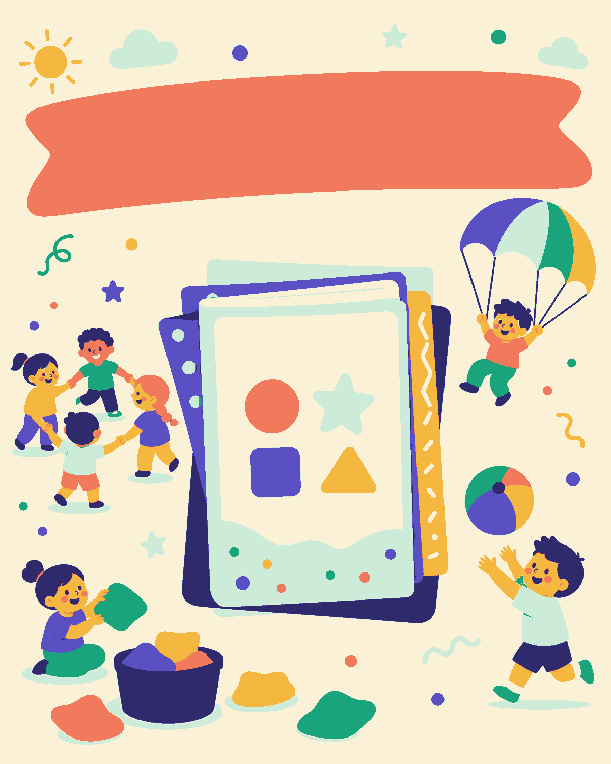 50 free preschool games printable pack cover